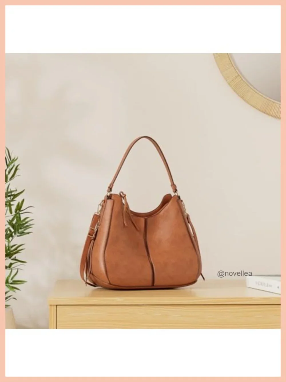 Women's Hobo Crossbody Bag Faux Leather Shoulder Purse Large Handbag